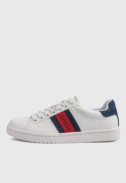 Tenis Blanco-Azul Navy-Rojo GUESS Letoro