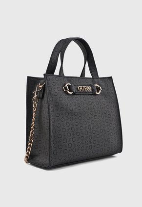 Bolso Gris-Negro-Dorado GUESS