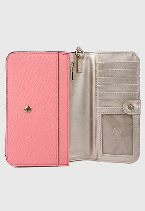 Billetera Rosa-Dorado-Negro GUESS Laurel