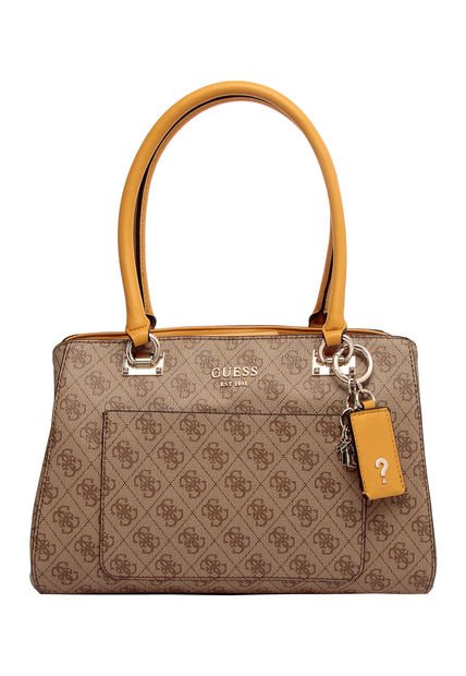 Bolso Café-Mostaza GUESS Kathryn Girlfriend Satchel - Compra Ahora | Dafiti  Colombia