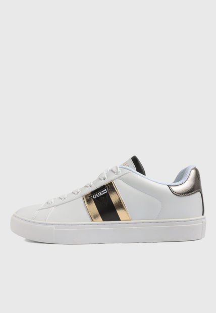Tenis Blanco-Dorado-Plateado GUESS Bertell