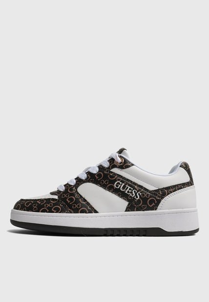 Tenis Blanco-Negro-Café GUESS Ellies