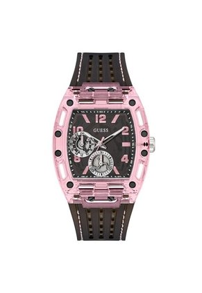 Reloj Guess Hombre Sporting Pink. Silicona Negro GW0032G3