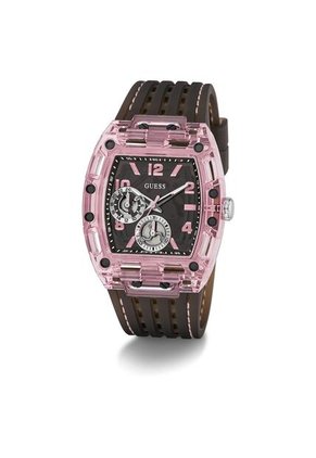 Reloj Guess Hombre Sporting Pink. Silicona Negro GW0032G3