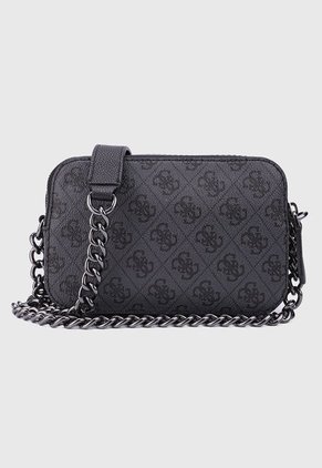 Bolso Manos Libres Gris-Negro GUESS Noelle
