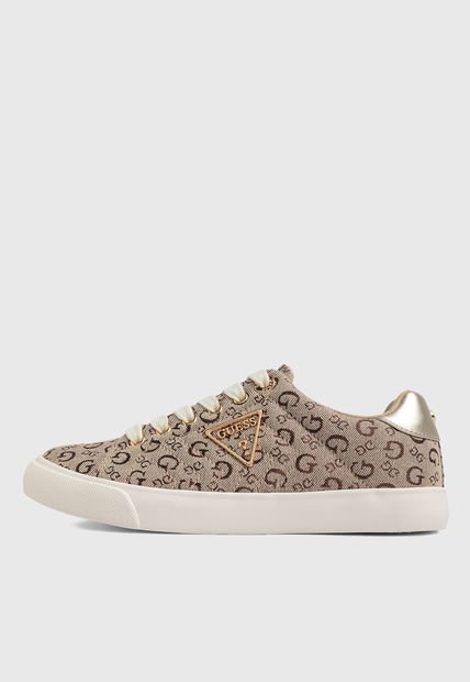 Tenis Café-Marfil-Dorado GUESS Denver 2