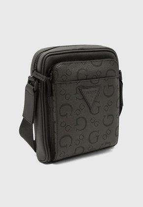 Bolso Manos Libres Gris Oscuro-Negro GUESS