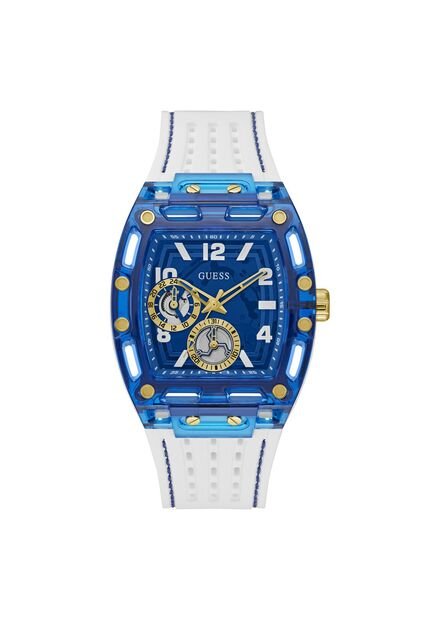 Relojes Guess Hombre Phoenix. Silicona Blanco GW0499G6