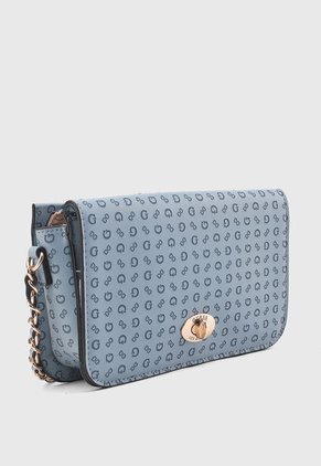 Bolso Azul Grisáceo-Dorado GUESS