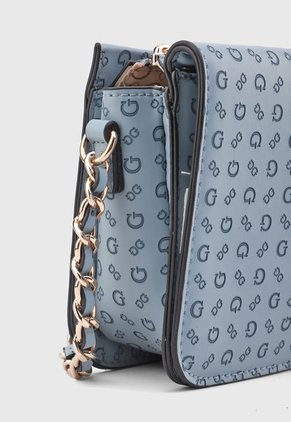 Bolso Azul Grisáceo-Dorado GUESS