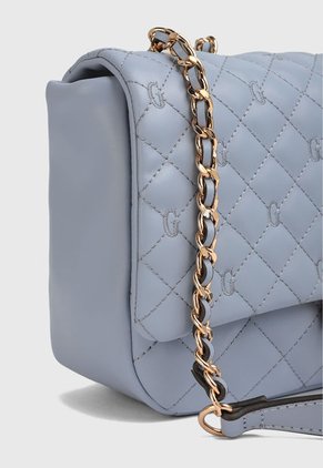 Bolso Celeste Claro-Dorado GUESS