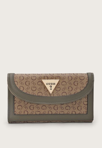Billetera Café-Verde Oliva GUESS