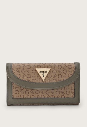 Billetera Café-Verde Oliva GUESS