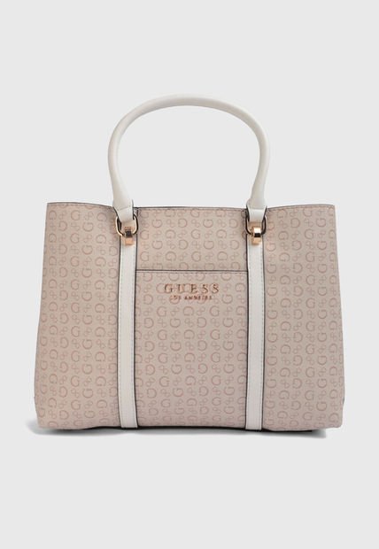 Bolso Beige-Blanco-Dorado GUESS