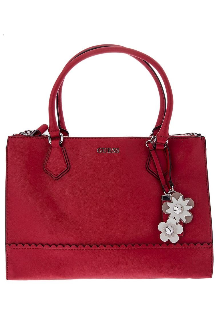 bolso guess marron y rojo