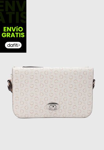 Bolso Manos Libres GUESS Burnaby Mini Marfil Guess
