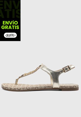 Sandalias Planas Casual GUESS Dorado Guess