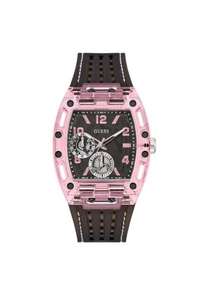 Reloj Guess Hombre Sporting Pink. Silicona Negro GW0032G3