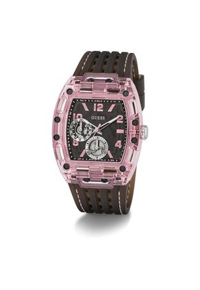 Reloj Guess Hombre Sporting Pink. Silicona Negro GW0032G3