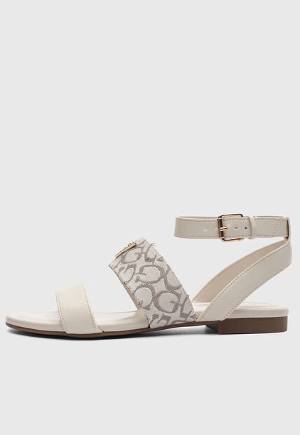 Sandalias Planas Casual GUESS Penela 3 Marfil