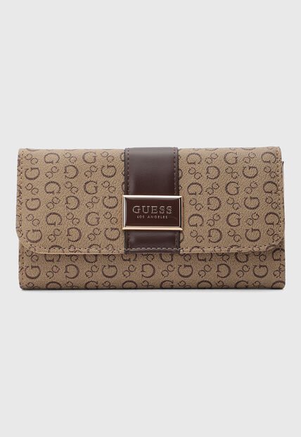 Billetera GUESS Isabella SLG Slim Café