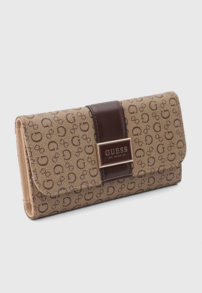 Billetera GUESS Isabella SLG Slim Café