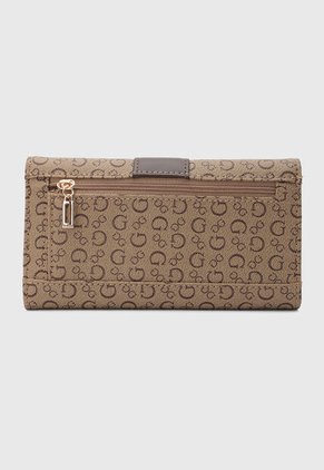 Billetera GUESS Isabella SLG Slim Café