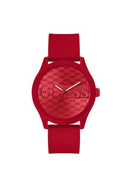 Relojes Guess Hombre Reputation. Silicona Rojo GW0780G2