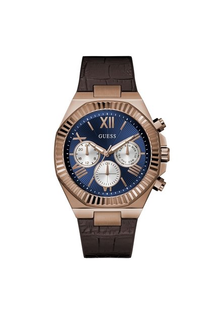 Reloj Guess Hombre Equity. Cuero Marrón GW0791G4