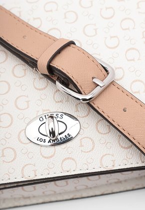 Bolso Manos Libres GUESS Burnaby Mini Marfil