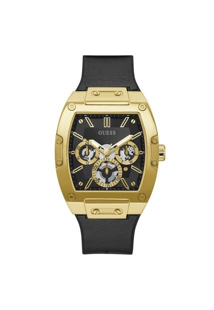 Reloj Guess Hombre Phoenix. Silicona Negro GW0202G1