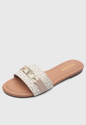 Sandalias Planas GUESS Livvian Marfil