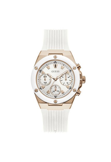 Relojes Guess Mujer Athena. Silicona Blanco GW0030L3