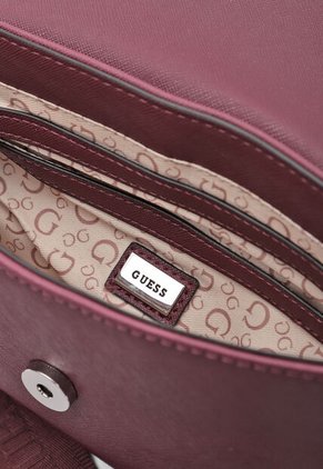 Bolso Manos Libres GUESS Viviette MIni Borgoña