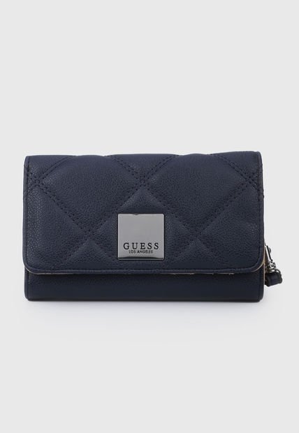 Billetera Azul Navy-Plateado-Nude GUESS Window Rock