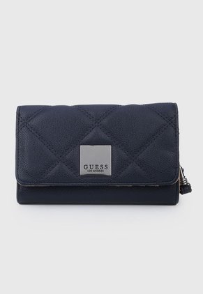 Billetera Azul Navy-Plateado-Nude GUESS Window Rock