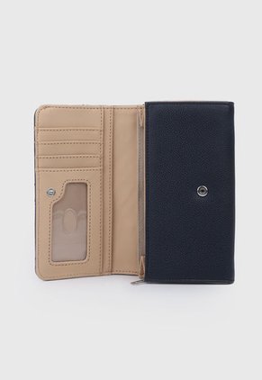 Billetera Azul Navy-Plateado-Nude GUESS Window Rock