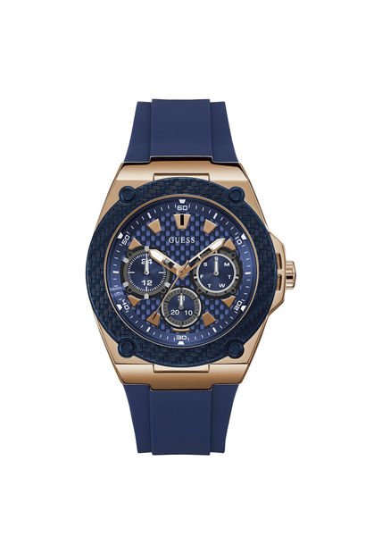 Relojes Guess Hombre Legacy. Silicona Azul W1049G2