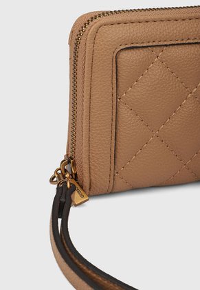 Billetera Blanco-Café-Dorado GUESS Abey