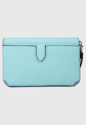 Billetera Celeste-Dorado GUESS Laurel