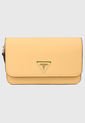 Billetera Naranja-Plateado GUESS Laurel de Guess