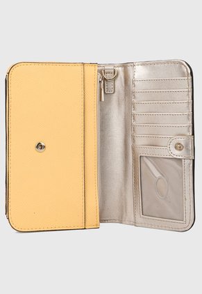 Billetera Naranja-Plateado GUESS Laurel
