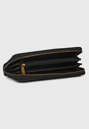 Billetera Negro-Dorado GUESS Abey