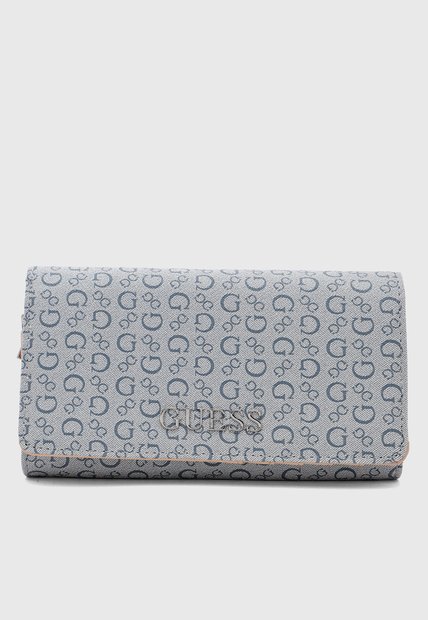Billetera Denim GUESS Abbas SLG Azul Claro
