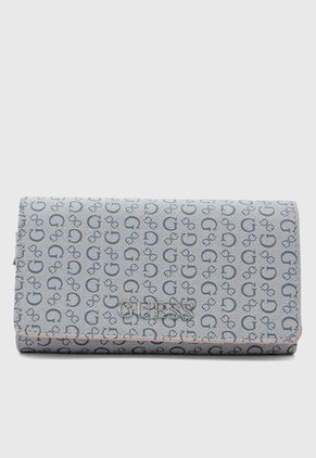 Billetera Denim GUESS Abbas SLG Azul Claro