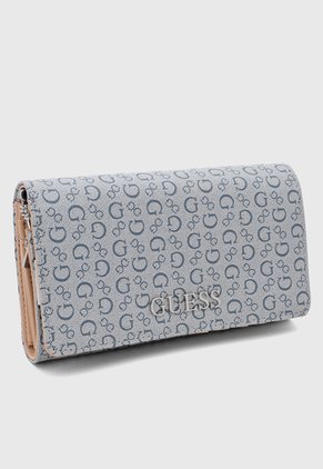 Billetera Denim GUESS Abbas SLG Azul Claro