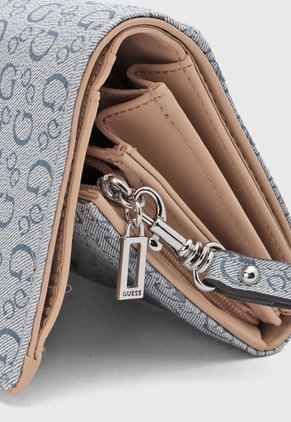Billetera Denim GUESS Abbas SLG Azul Claro