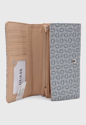 Billetera Denim GUESS Abbas SLG Azul Claro
