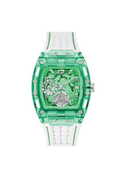 Relojes Guess Hombre Phoenix. Silicona Blanco GW0499G10