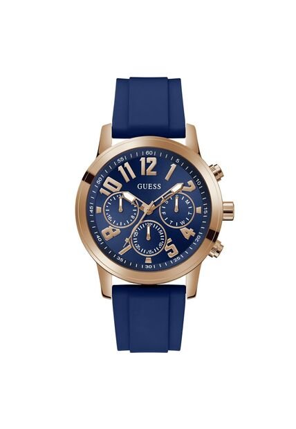 Reloj Guess Hombre Parker. Silicona Azul GW0708G3